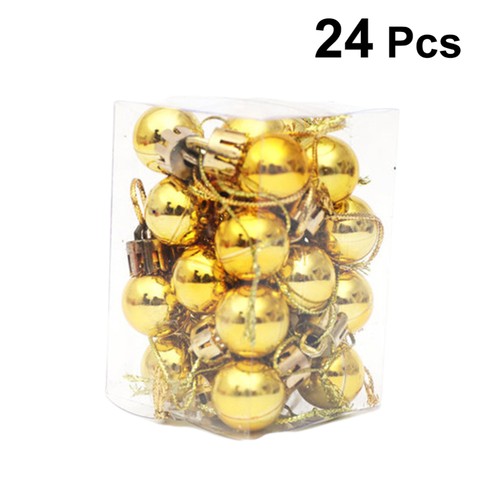 Set of 2 Mini Weihnachtskugeln 1cm Christbaumkugeln Klein Gold Weihnachten 2cm - Bild 3 von 12