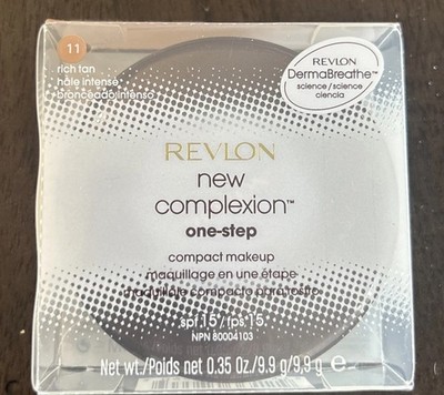 Revlon New Complexion One-Step compact makeup spf 15 Rich Tan 11 DermaBreathe