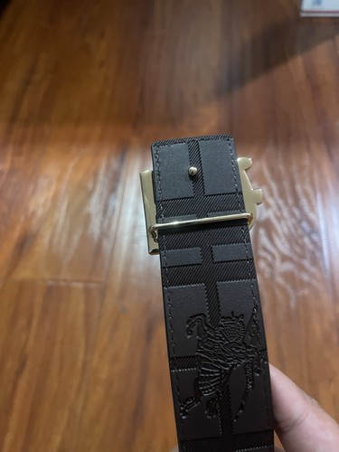 Burberry Dwustronny pasek w kratkę gruźlica brązowy / czarny rozmiar 110 pasuje do rozmiaru talii 28-34 - Zdjęcie 4 z 8
