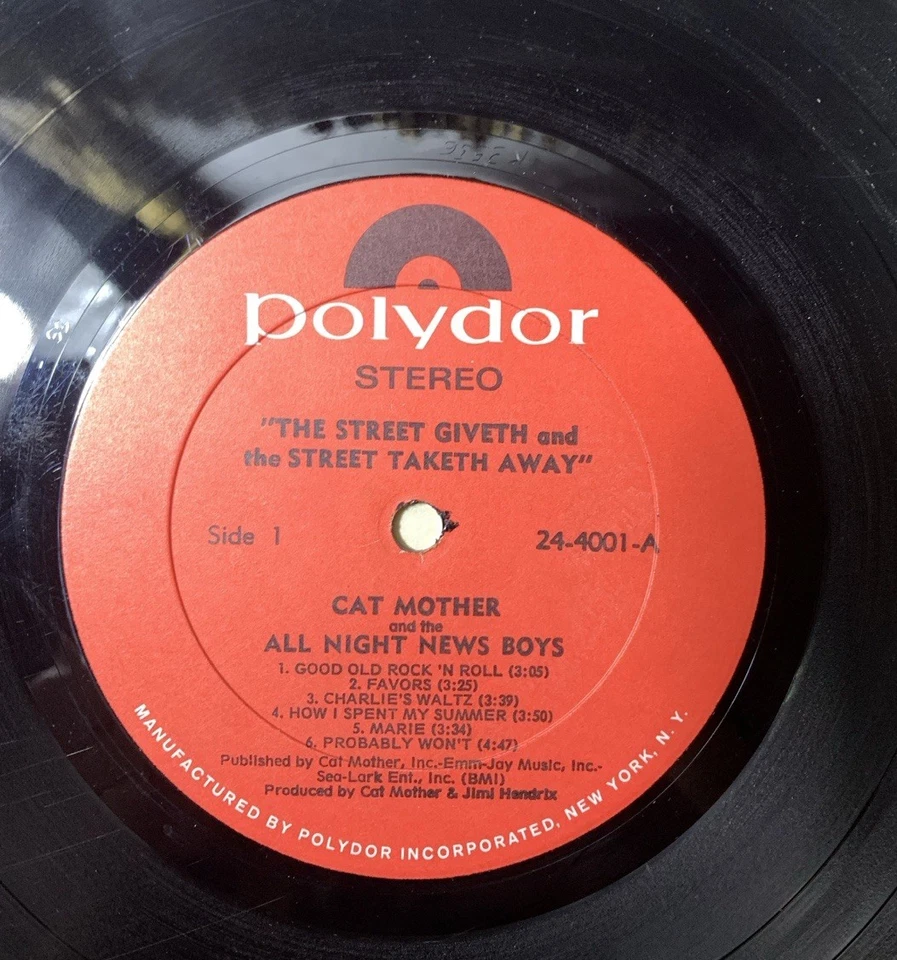 Cat Mother All Night Newsboys Street Giveth Taketh Away LP 1969 1st Press Foto 2 de 4