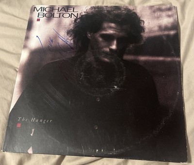 Michael Bolton Signed The Hunger Vinyl Record LP LEGEND RAD