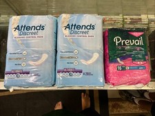 3 Packages 2 Attends Discreet Bladder Control Pads 40 1 Prevail 16 Count Pads