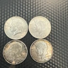 1964 Kennedy Half Dollars (4 Coins) 90% Silver $2 Face Value Lot - Four - Offers