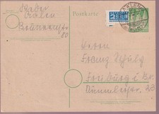 Bizone / Ganzsachen, P 2I, Aalen 16.7.49