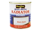 Rustins - Quick Dry Radiator Enamel Paint Satin White 250ml