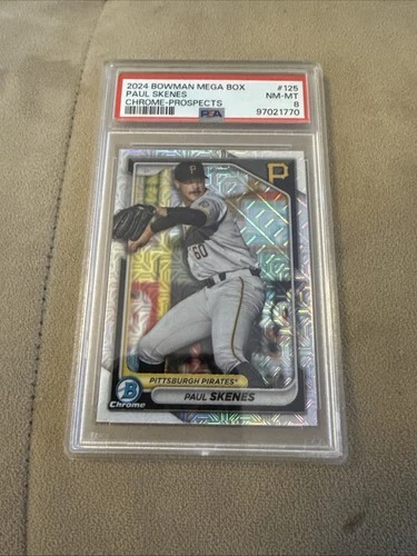 2024 Bowman Mega Box PAUL SKENES #125 PSA 8 NM-MT Chrome Prospects
