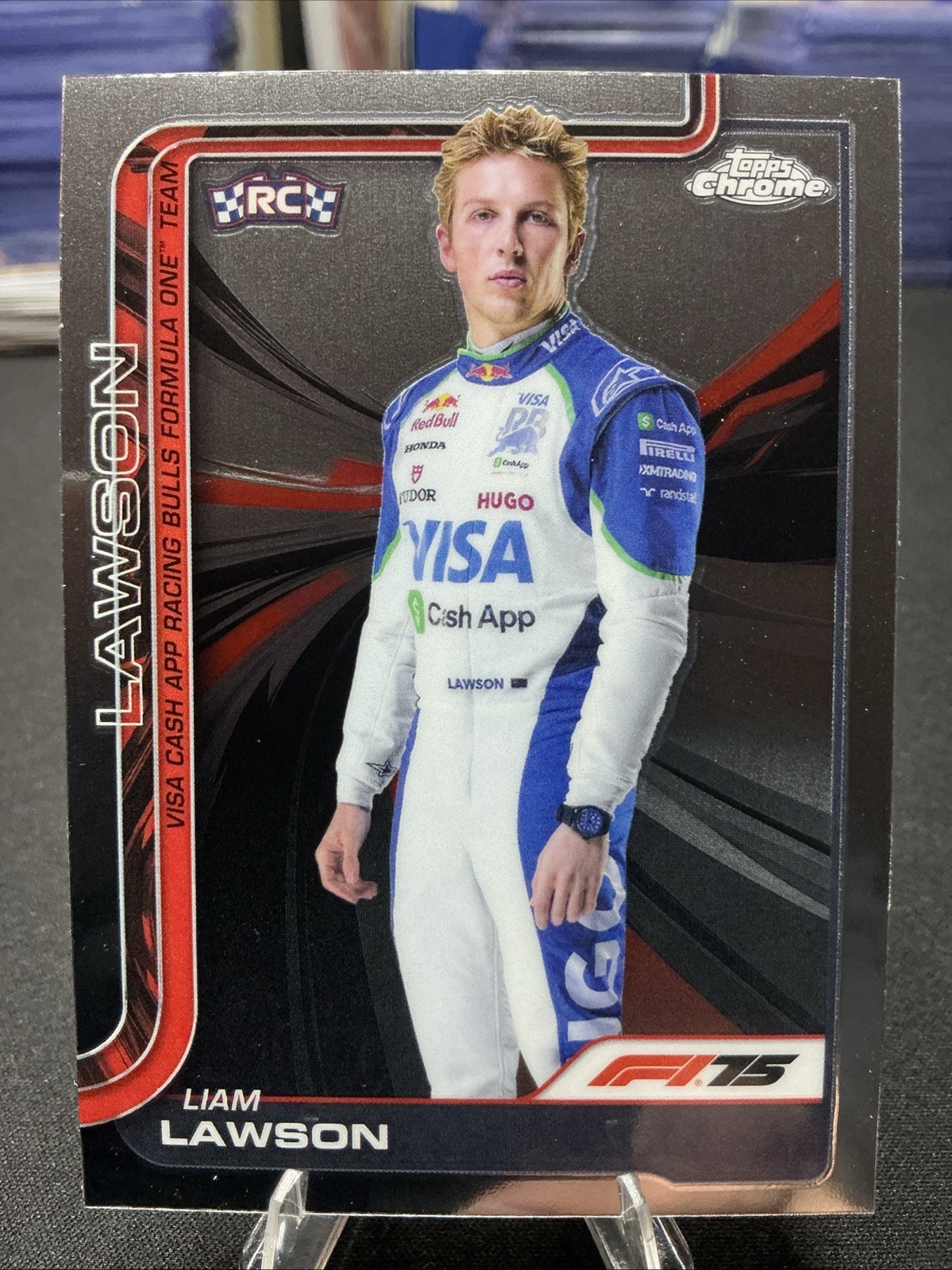 2025 Topps Chrome Formula 1 F1 Liam Lawson #11 RC Rookie Base Portrait
