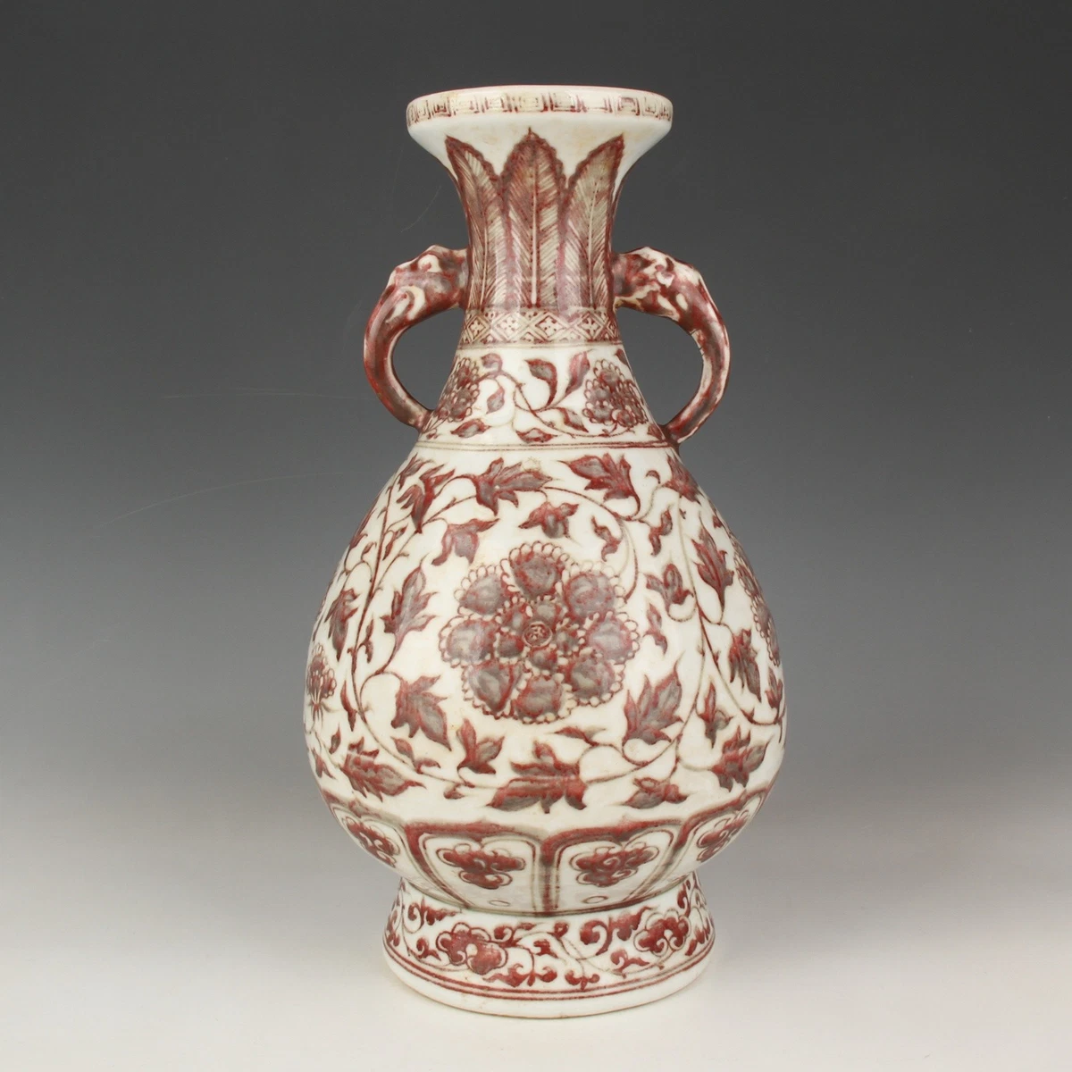 红色中国古董花瓶| eBay