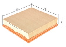 LUFTFILTER FÜR OPEL OMEGA B (V94) - BOSCH 1 457 433 571