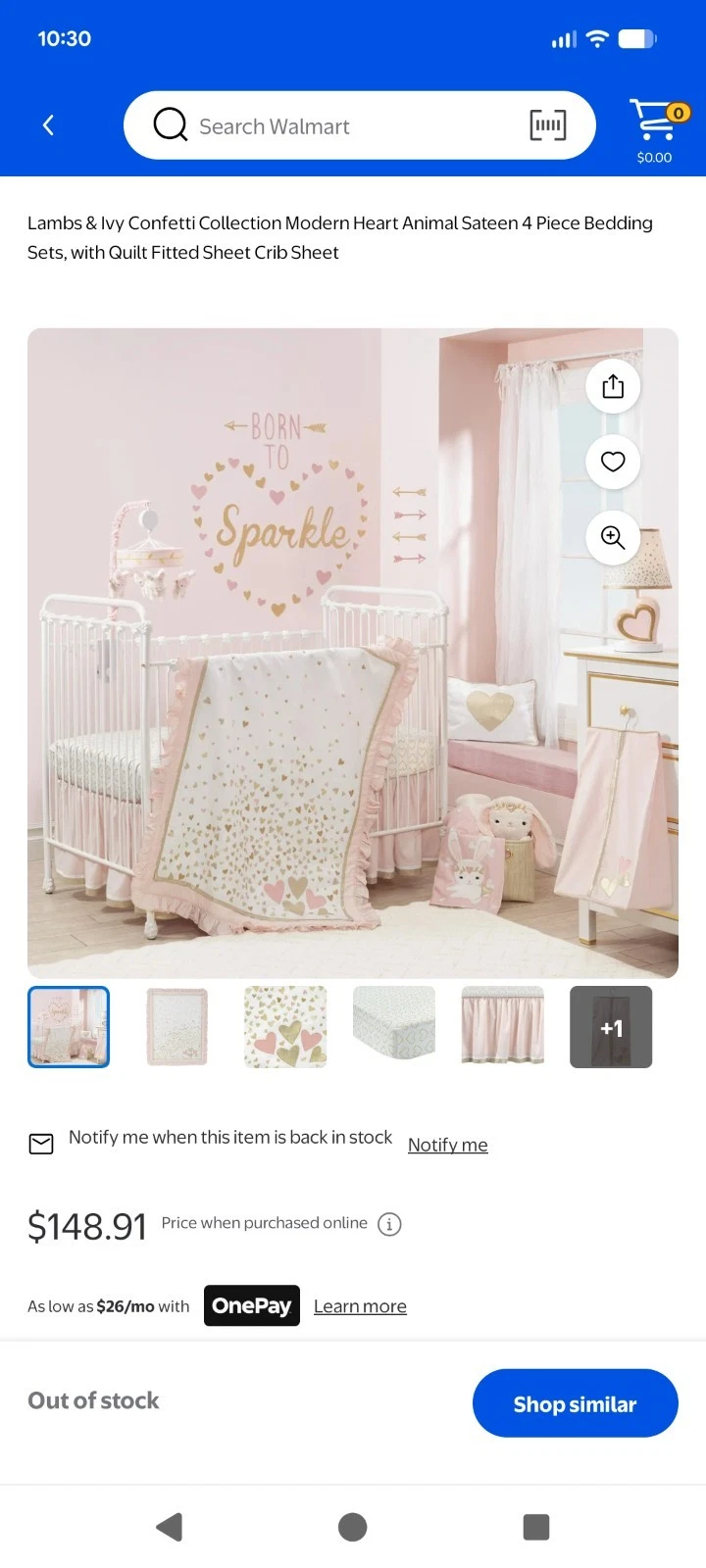 Lambs and Ivy Nursery Bedding Set Confetti Stars 3 Piece Crib Bedding
Opens in a new window or tab