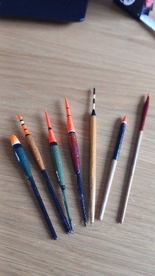 6 handgefertigte Vintage Angelschwimmer verschiedene Stile hausgemacht schöne Verarbeitung