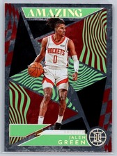 2021-22 Panini Illusions Amazing Emerald #2 Jalen Green Houston Rockets