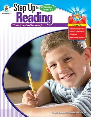 STEP UP TO READING, GRADES 3 - 5: 3 LEVELS OF LEARNING! By Carson-dellosa VG