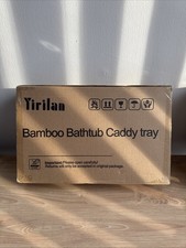 Bamboo Bathtub Tray Caddy Expandable, Adjustable, Premium Quality