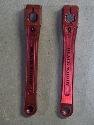 Mid 90's Odyssey Black Widow 180mm USA Made Aluminum Bmx Crank Set