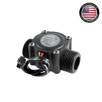 Compact G3/4'' Hall Effect Flow Sensor for Food-Grade Applications 1-60L/min