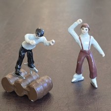 Metal L  H Miniature, Like Barclay, Rare Skater Jumping Over Barrell 3-pc Set