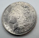 1886 USA Morgan One Dollar 90% Silver $1 Coin B30