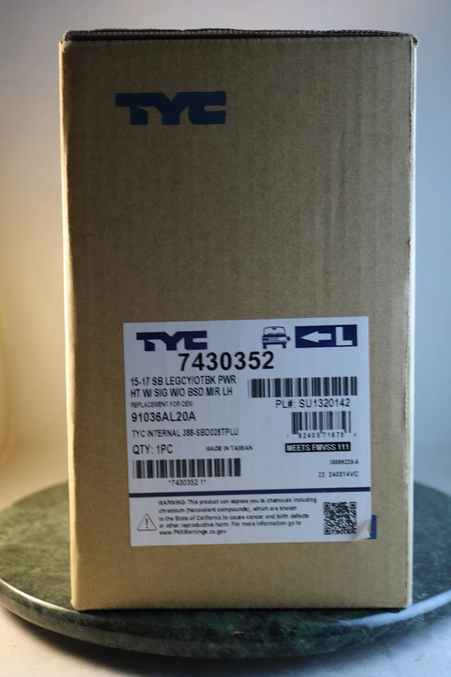 Espejo retrovisor para Subaru Legacy 2015-2017, Outback en caja TYC 388-SBD028TPLU Foto 2 de 4