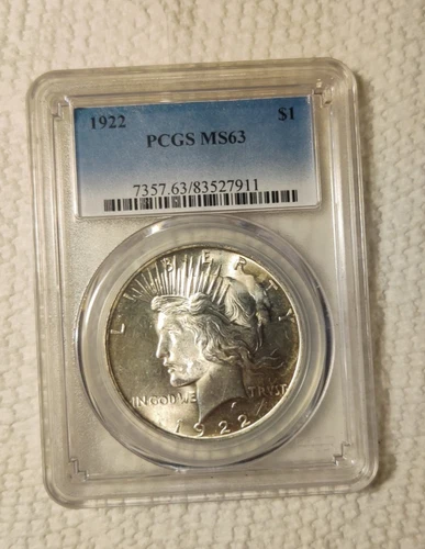 1922 Peace Dollar / PCGS MS63