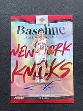 2025-26 Topps Finest Baseline Autographs 3/5 Red Refractor Auto Tyler Kolek