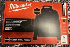Milwaukee M12 Women s Heated Hoodie Kit Black Large w/ Battery Charger EUC