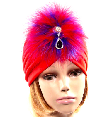 Vintage Red Rhinestone Toque Turban Capulet Hat Vintage Red Rhinestone Toque Turban Capulet Hat - Etsy main image 4