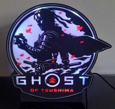 Ghost of Tsushima RGB LED Lightbox   Samurai Jin Sakai Design    