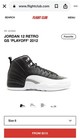 Jordan 12 Retro (GS) "Playoff" Big Kids' Shoes Black-Varsity Red-White Size 6Y — photo 10