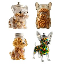 French Bulldog Snack Jar, Cute Airtight Dog Snack Container for Cookies, Candy