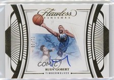 2023-24 Panini Flawless Flawless Finishes Gold 1/10 Rudy Gobert #RGB Auto 09ob