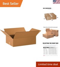 Bulk Heavy-Duty Shipping Boxes, 20"L x 14"W x 6"H - Perfect for Moving Supplies