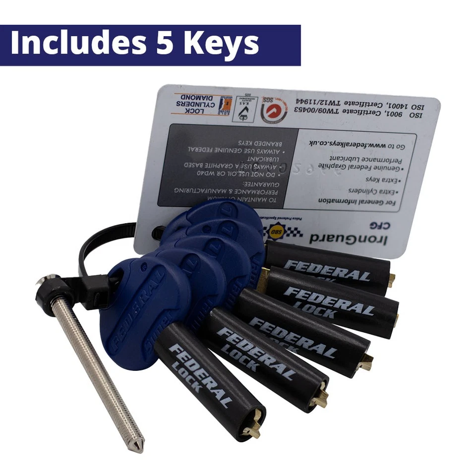 Federal 3 Star Euro Cylinder Door Lock TS007 Diamond Secure Dual Finish 5 Keys - Image 4 of 4