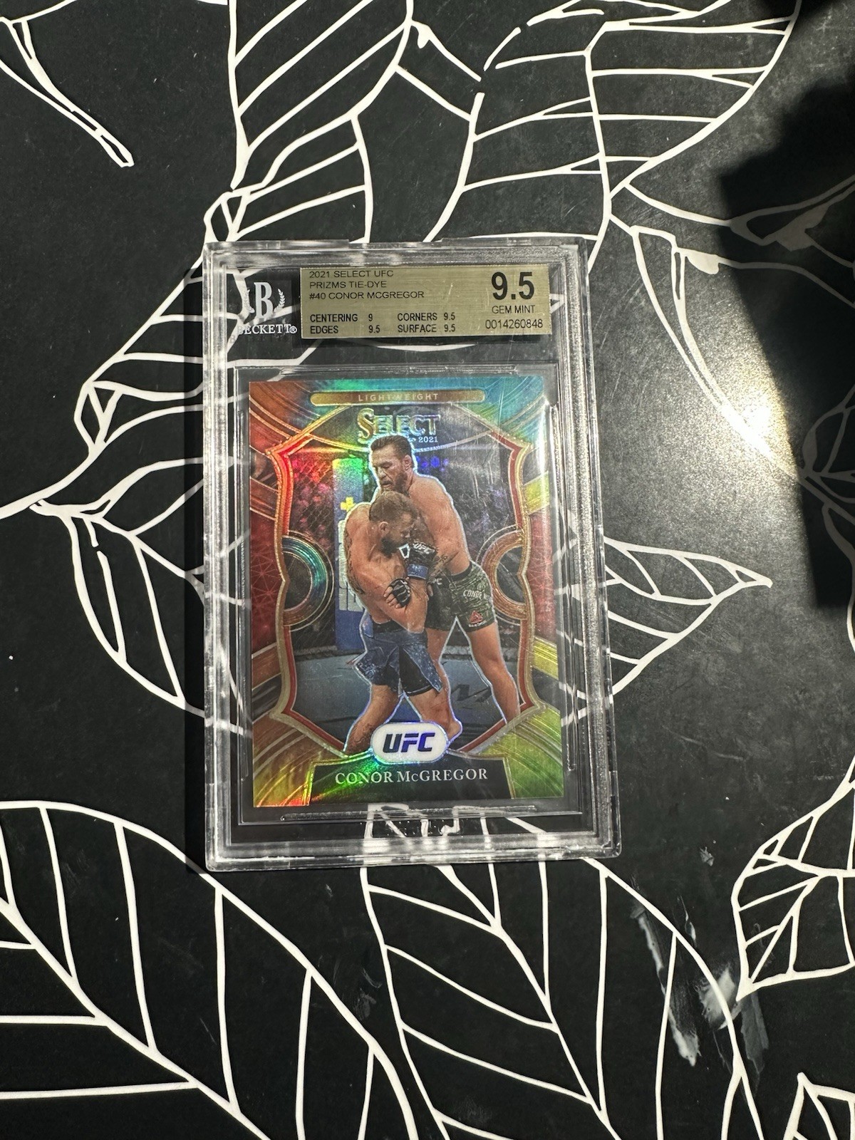 2021 Panini Select UFC Conor McGregor Tie-Dye Prizm /25 BGS 9.5 DEBUT EDITION