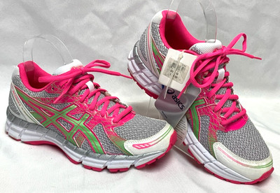 Asics Women's Gel-Excite 2 Running Shoes T473N Gray Hot Pink Lime Green Sz. 8.5