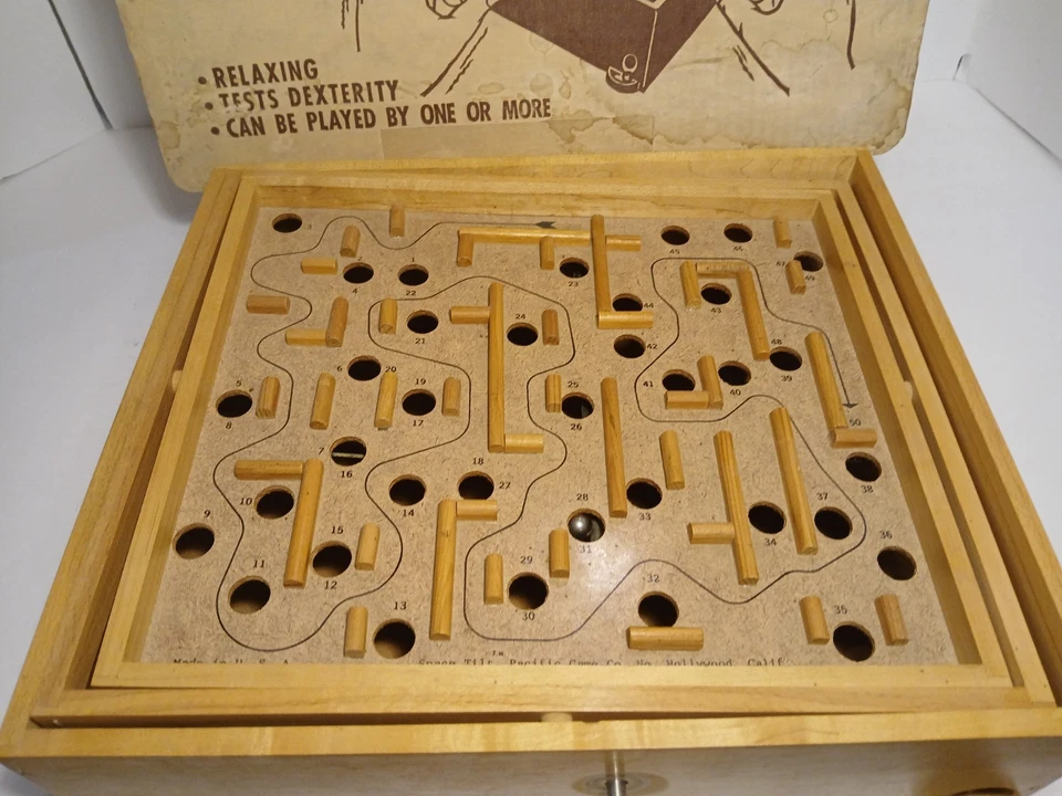 Vintage Space Tilt Classic Labyrinth Maze Game Original U.S.A Made 1950 - Image 2 of 4