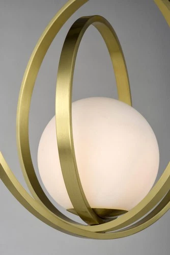 Maxim 26054SW Coronet 1 Light 18" Adjustable Ring Pendant - Brass - Picture 6 of 12