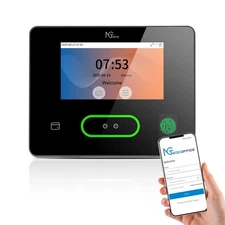 Touchscreen Cloud-Based Time Clock with Face/Fingerprint/Card/PIN Clock In/Out