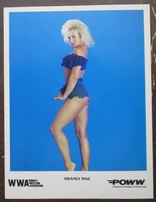 PRESS PROMO PHOTO WWA POWW WOMENS WRESTLING BRANDI MAE COLOR 8X10 S33