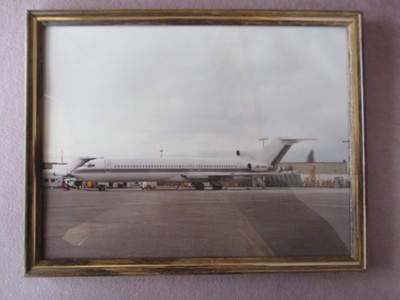 Vtg 1982 Boeing 727-200 Airplane Framed Photo HZ-RH3 Sharm El Sheikh (HZ-HR3)