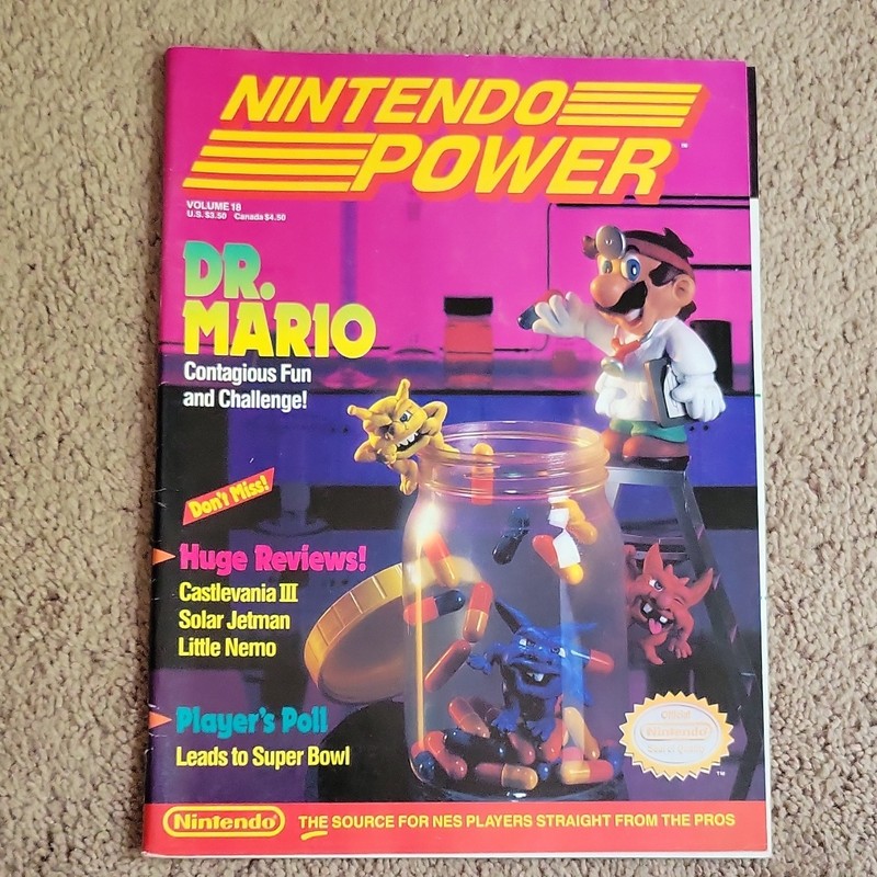 Nintendo Power Vol. 18 Issue 18 June 1991 Dr. Mario Castlevania III Illustrated