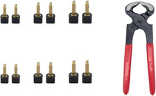 Heel Repair Kit: 18 Pairs High Heel Shoes Tips Pin Replacement with Removal P...