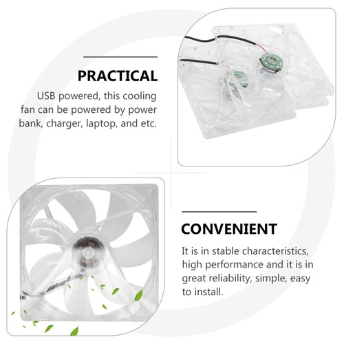 Cooling Fan Travel Small Fans Quiet Usb Computer Cooler for Laptop - 第 3/12 張圖片