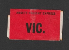 VINTAGE ANSETT FREIGHT EXPRESS VICTORIA LABEL