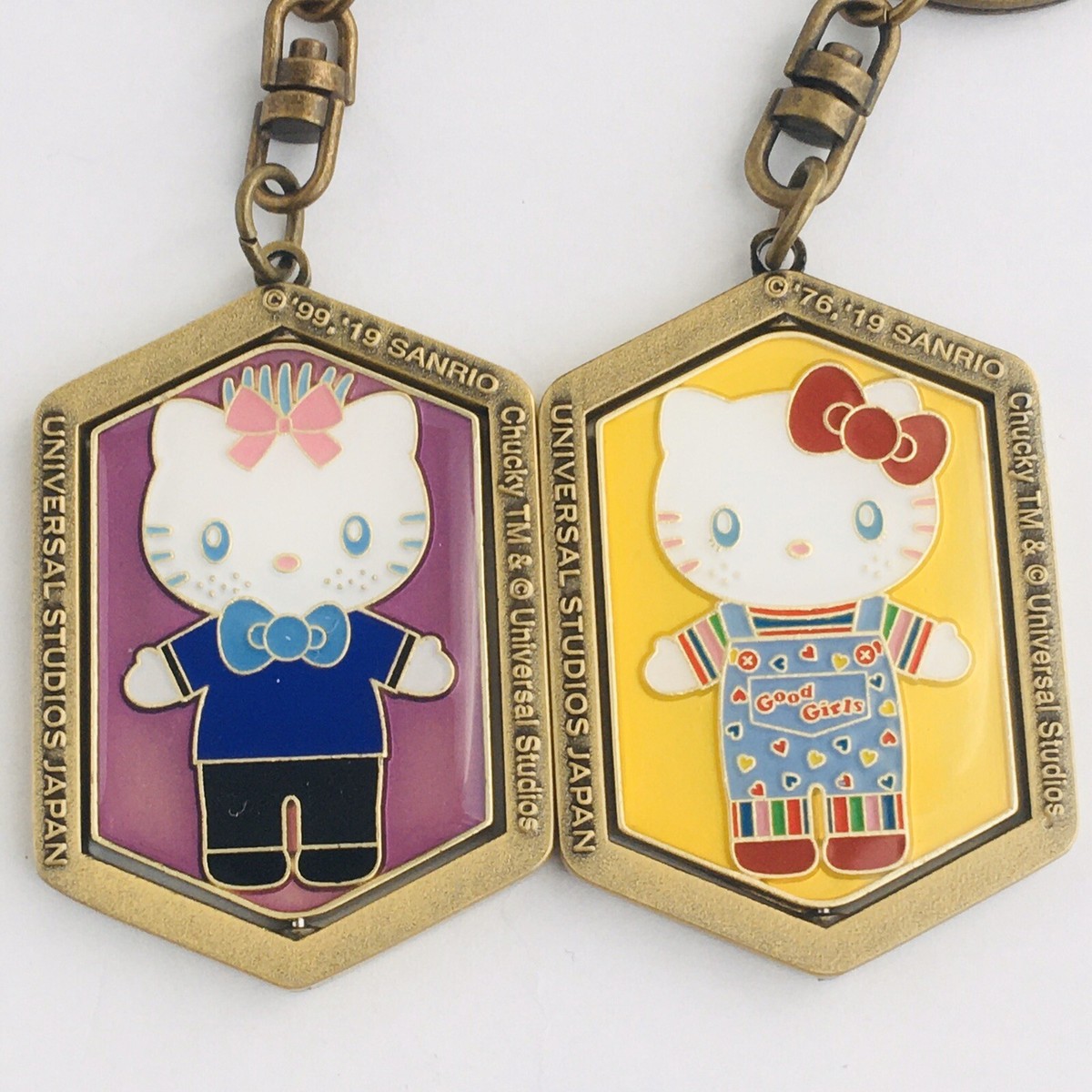 HELLO KITTY CHUCKY x GLEN Keychains Set 2019 UNIVERSAL STUDIOS