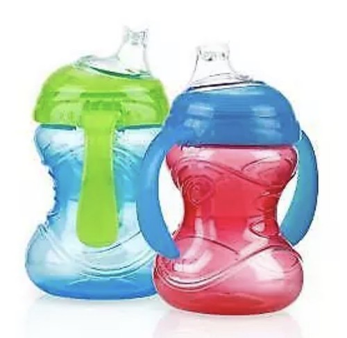 Baby Feeding - Nuby -Pack-of-2 2-Handle Click-It Cup 8oz (1 Set Only) Vary Color - Picture 2 of 4