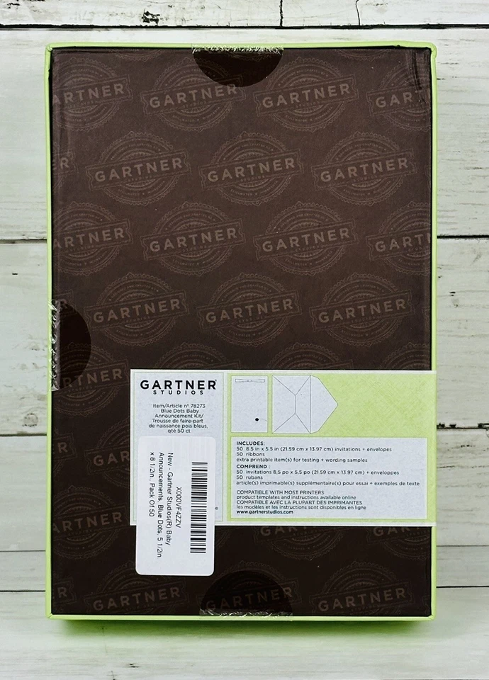 НОВЫЙ набор объявлений Gartner Studios для мальчика 50 штук синие точки 5,5 дюйма x 8,5 дюйма - Изображение 4 из 4