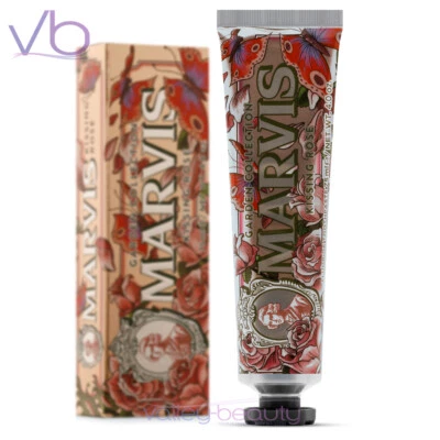MARVIS Kissing Rose | Italian Rich, Creamy Toothpaste with Bulgarian Rose Flavor