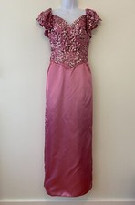 Mike Benet Formals Vintage Prom Dress Pink Sequin Size 10