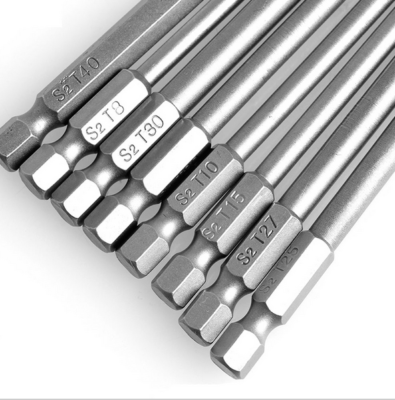 8-tlg. Torx-Bitset – T8 Bis T40, 150 Mm Lang, Magnetisch, S2 Stahl
